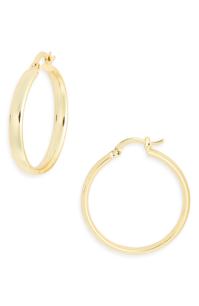 ARGENTO VIVO Classic Hoop Earrings, Main, color, Gold