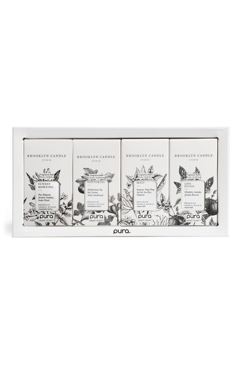 x Brooklyn Candle 4-Pack Studio Diffuser Fragrance Refills Set, Main, color, WHITEs