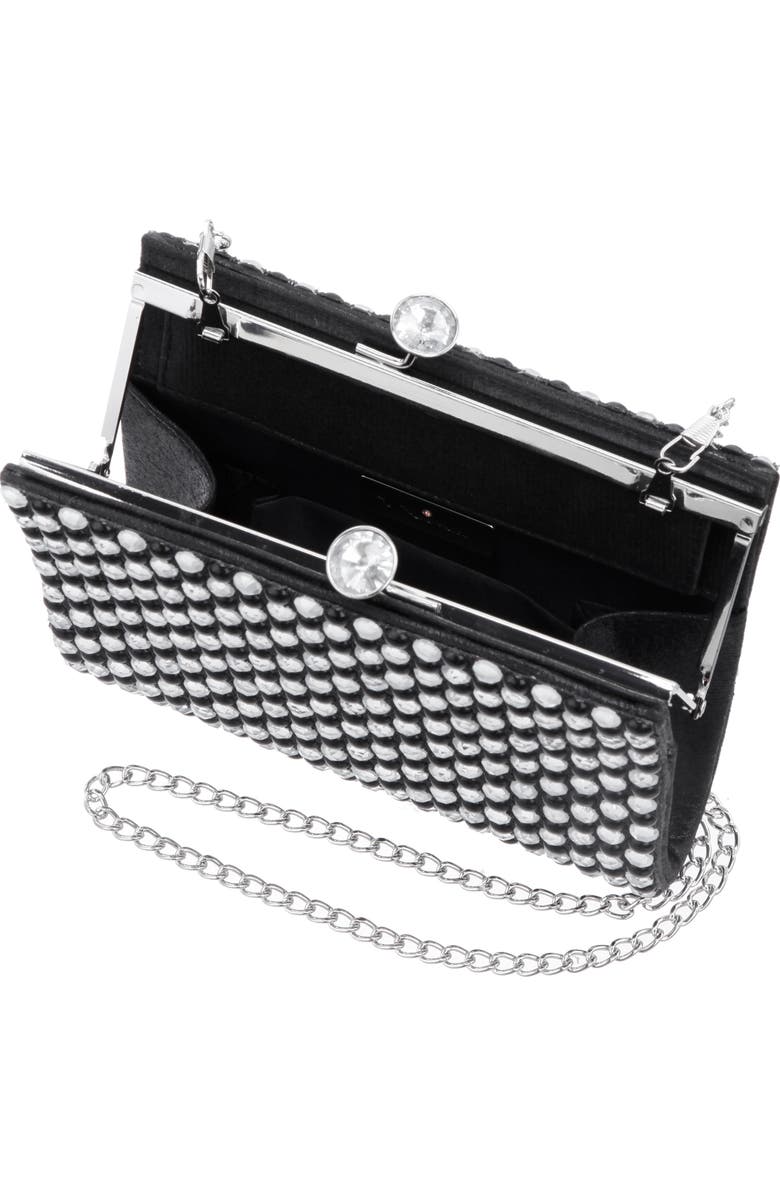 Nina Crystal Frame Clutch, Alternate, color,