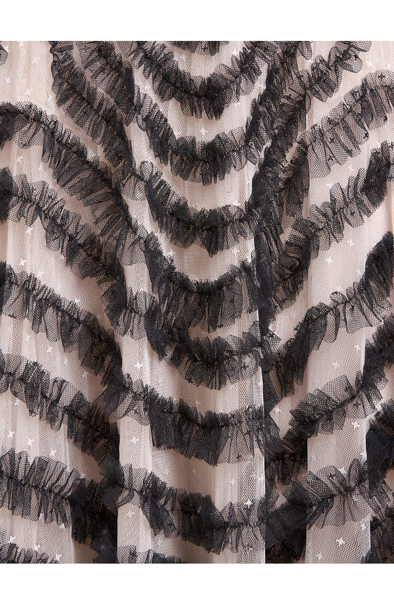 Needle & Thread La Vie En Rose Off-Shoulder Gown, Alternate, color, Cream/Graphite