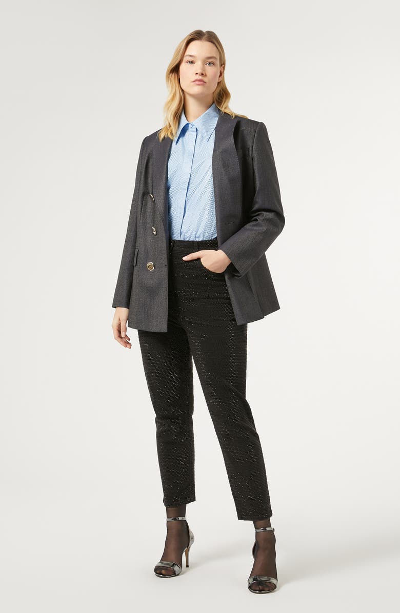 Marina Rinaldi Talpa Stretch Virgin Wool 
Silk Blazer, Alternate, color, 