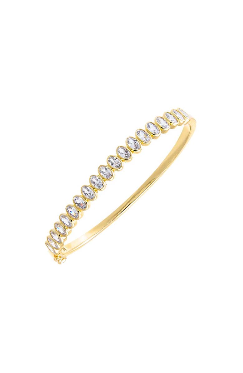 BY ADINA EDEN Colored Oval CZ Bezel Tennis Bangle, Main, color, 
