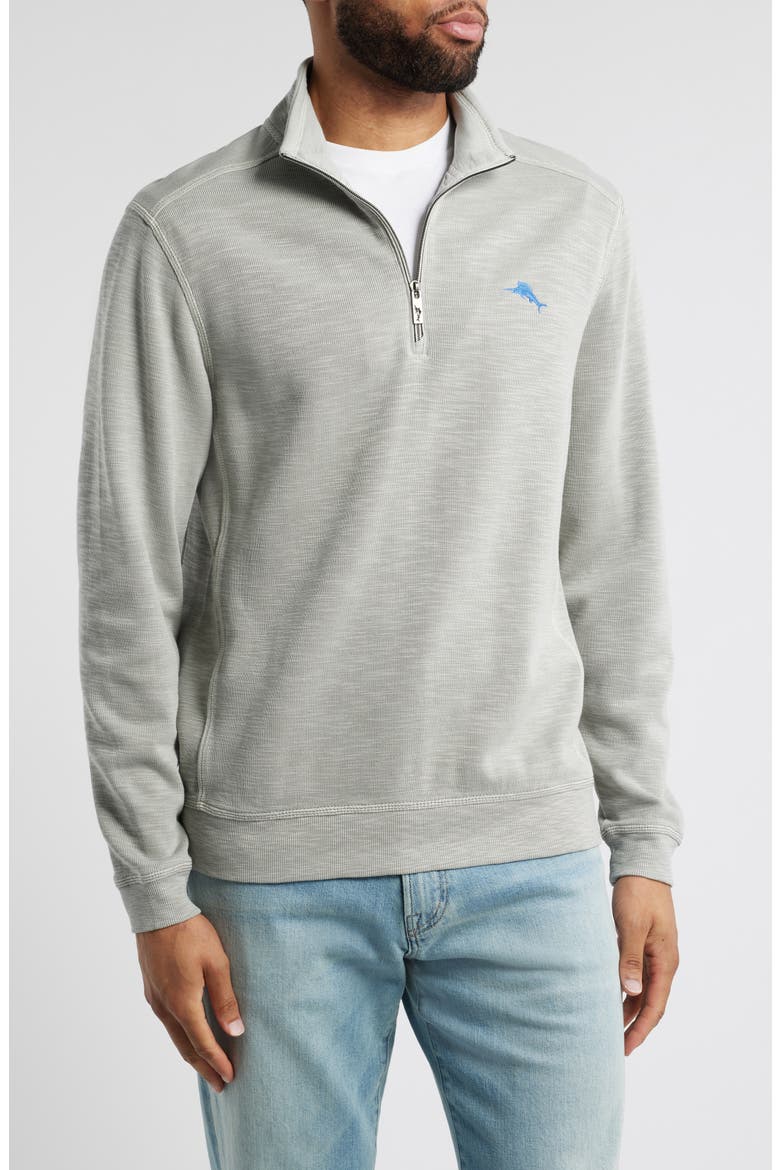 Tobago Bay Half Zip Pullover, Main, color, SMOKE GREY