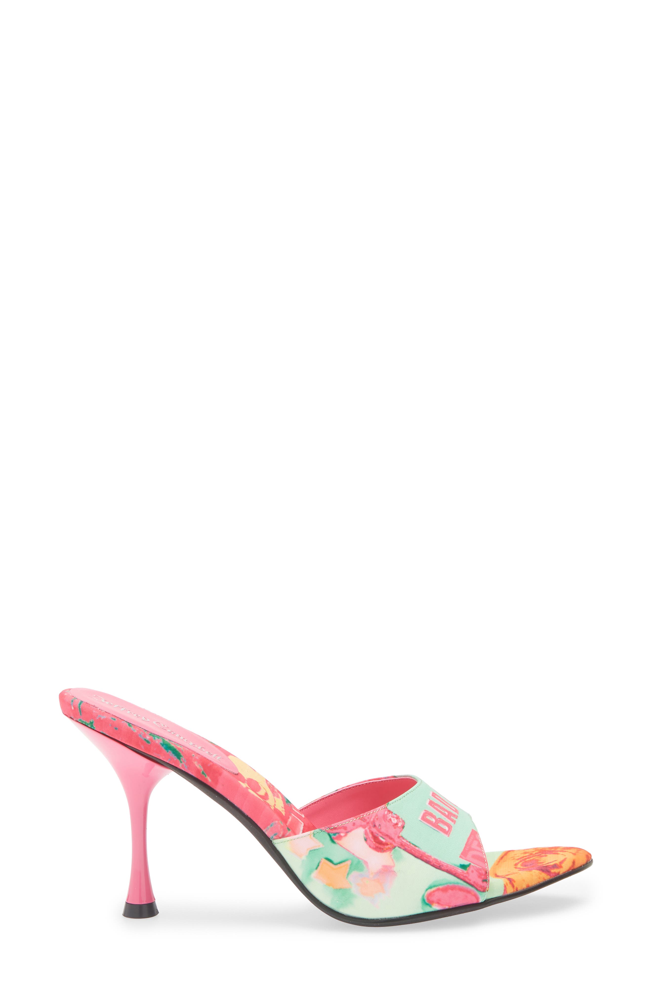 Jeffrey Campbell Agent Slide Sandal, Alternate, color, Green Bad Girl Combo