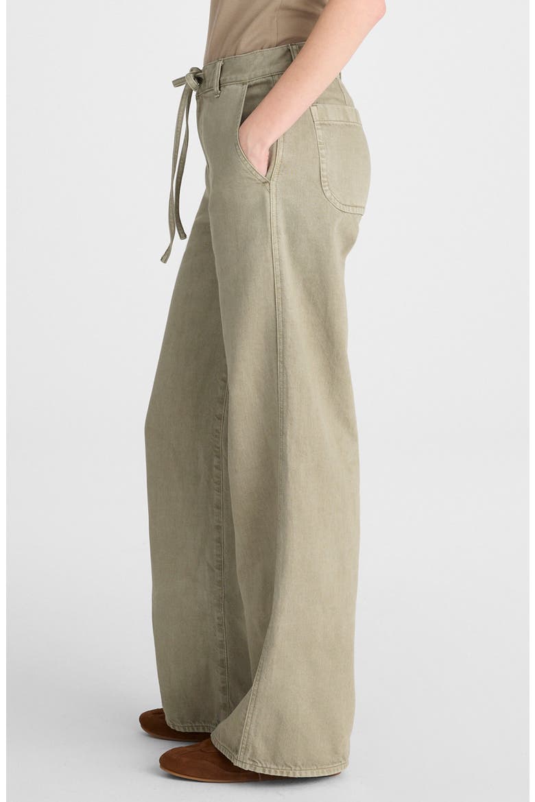 The Ultimate Wide Leg Drawstring Airy Denim Pants, Alternate, color, SAGEBRUSH