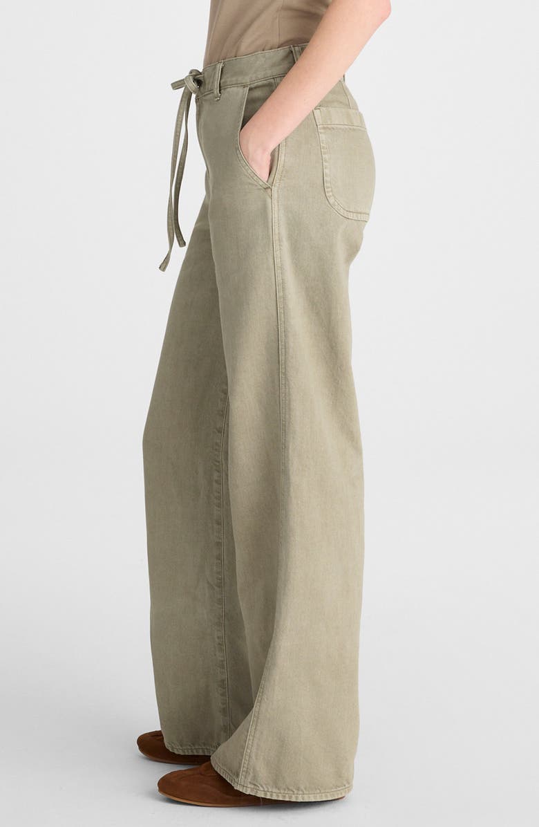 Madewell The Ultimate Wide Leg Drawstring Airy Denim Pants, Alternate, color, Sagebrush