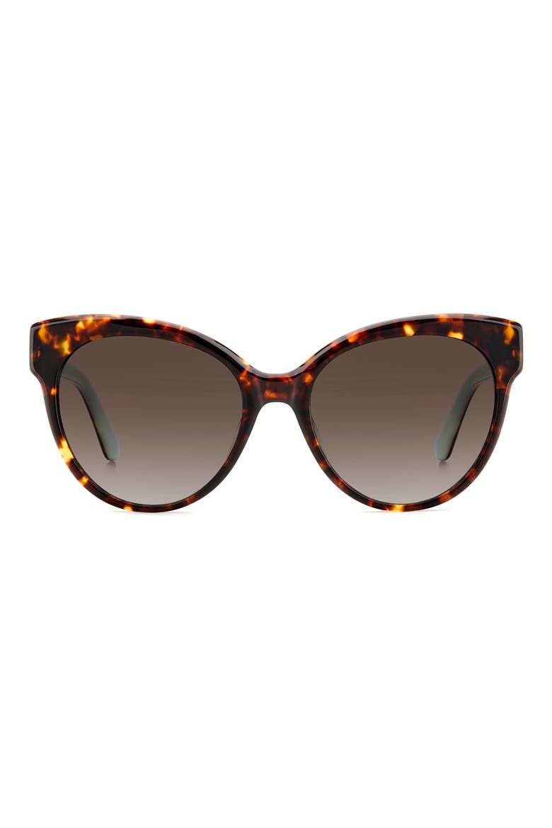aubriella 55mm cat eye sunglasses, Main, color, HAVANA