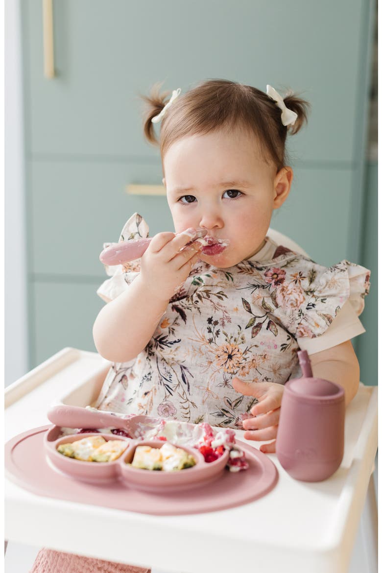 BapronBaby Delilah Floral Bapron & ezpz Mini Mat Bundle, Alternate, color, BLUSH
