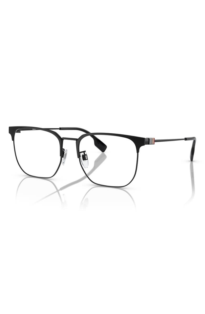 Burberry 55mm Square Optical Glasses, Alternate, color, Black / Demo Lens
