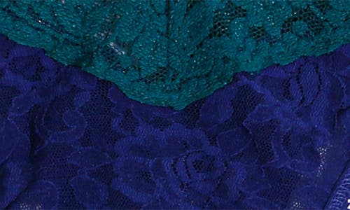 Hanky Panky Colorplay Original Lace Thong In Blue