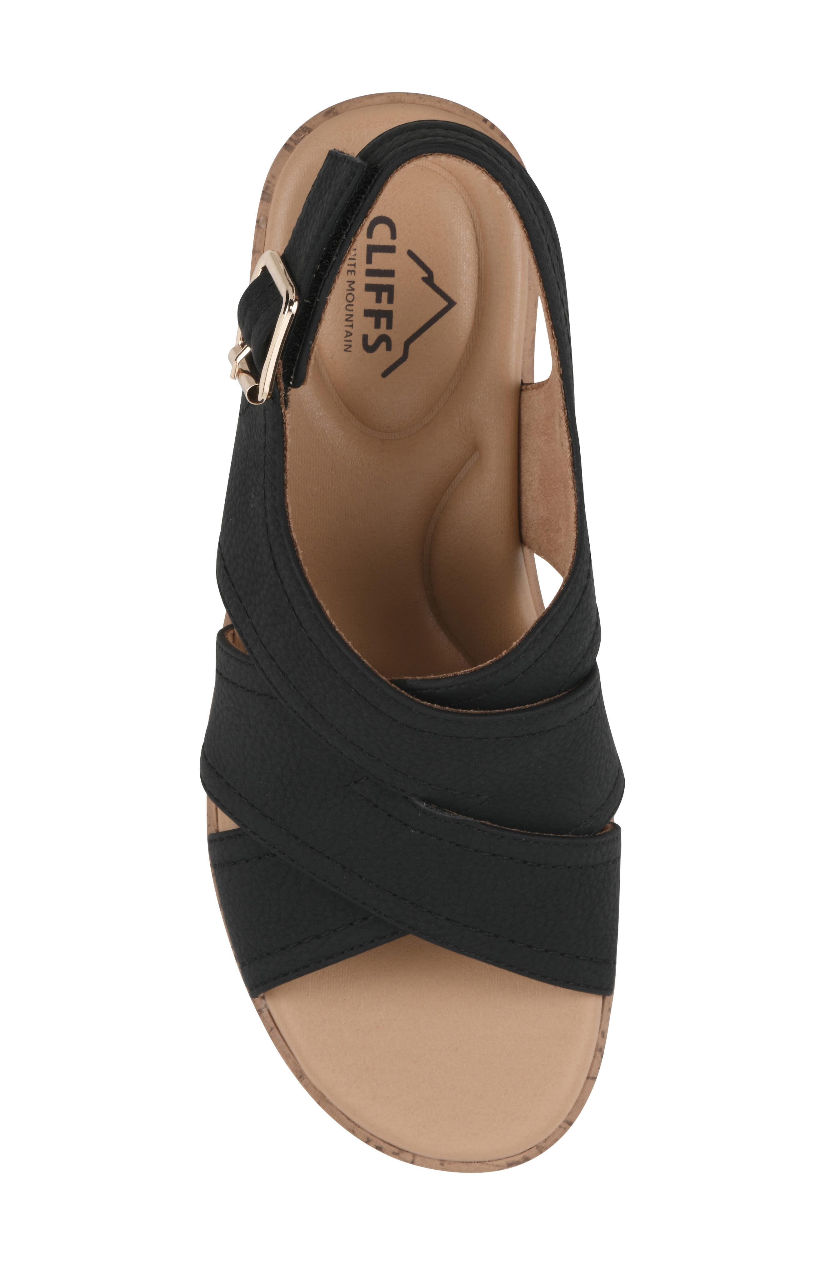 CLIFFS BY WHITE MOUNTAIN Finlee Block Heel Sandal, Alternate, color, Black Nubuck