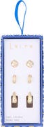 Leith Pack of 3 Assorted Hoop & Stud Earrings