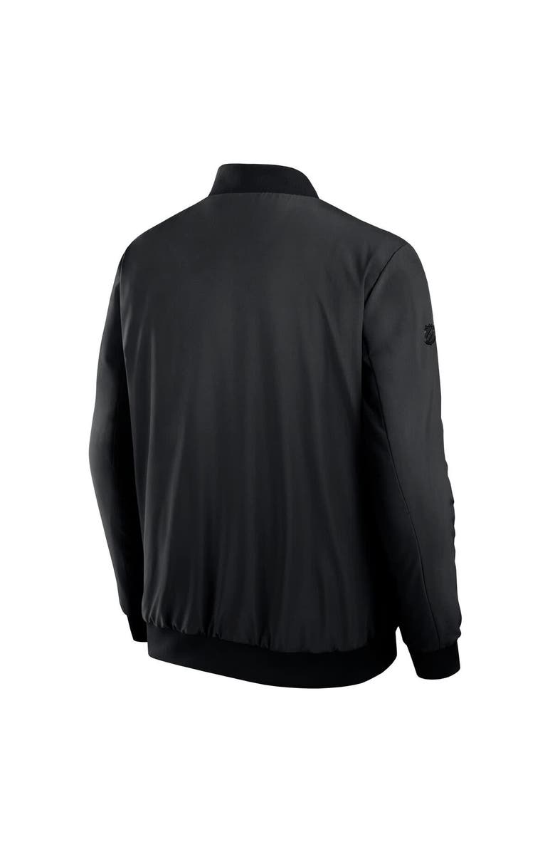 FANATICS Men's Fanatics Black Pittsburgh Penguins Authentic Pro Road Lightweight Full-Zip Bomber Jacket, Alternate, color, Black