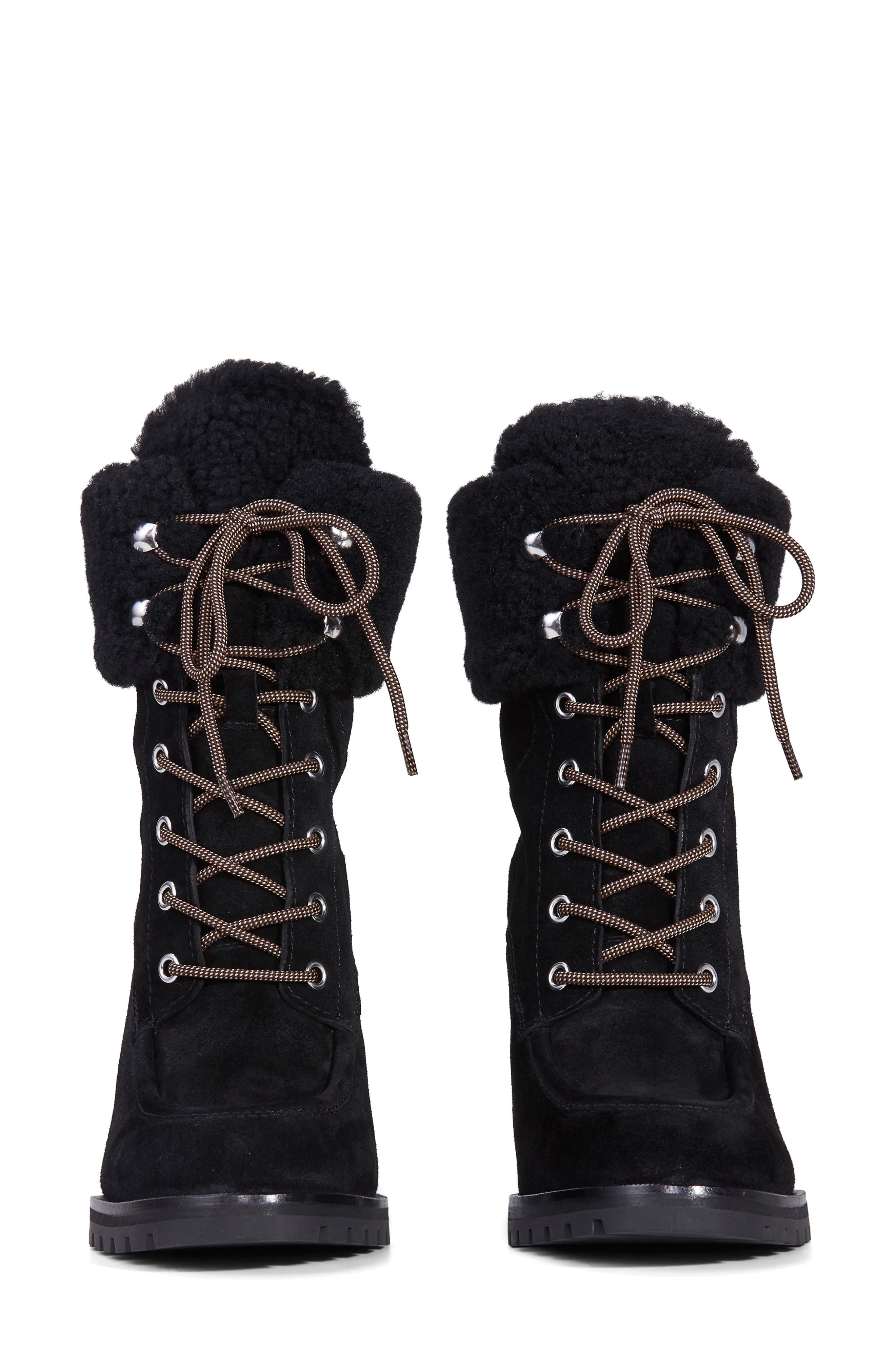PAIGE Nina Genuine Shearling Bootie, Alternate, color, 