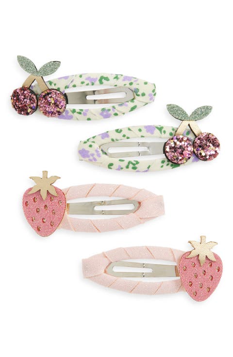 Kids' 4-Pack Summer Fruit Clic Clacs Hair Clips