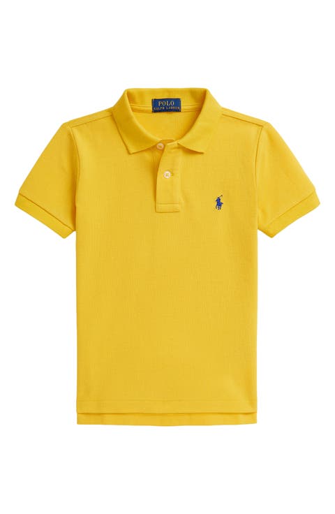 Kids' Basic Solid Cotton Piqué Polo