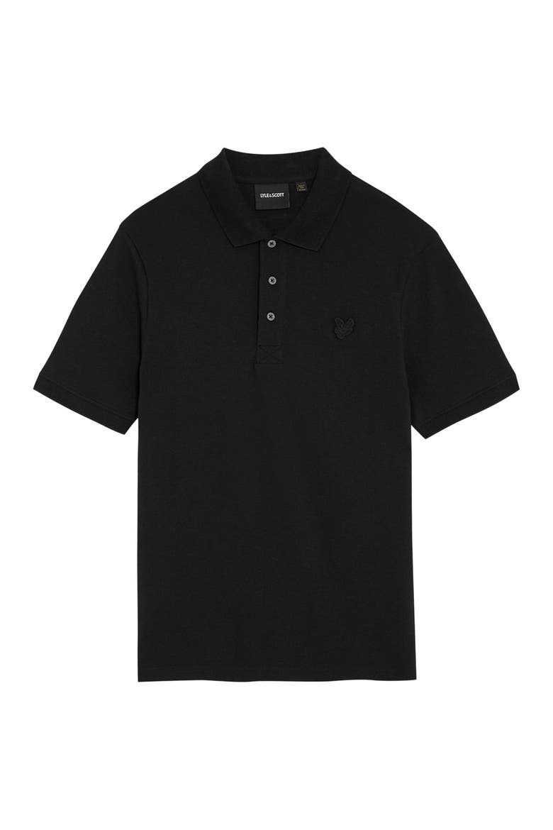 Tonal Eagle Polo Shirt, Alternate, color, Jet Black