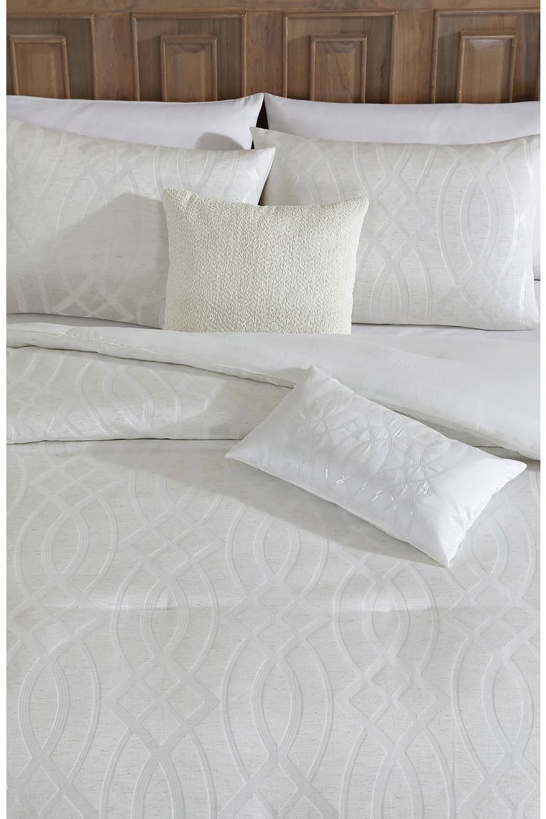 Trellia 5-Piece King Comforter Set, Alternate, color, MARSHMALLOW