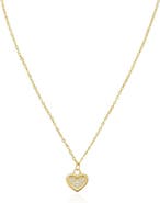 The Lovery Fine Jewelry Mini Diamond Gold Frame Heart Necklace