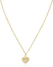The Lovery Fine Jewelry Mini Diamond Gold Frame Heart Necklace