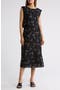 Pleated Sleeve Midi Dress
