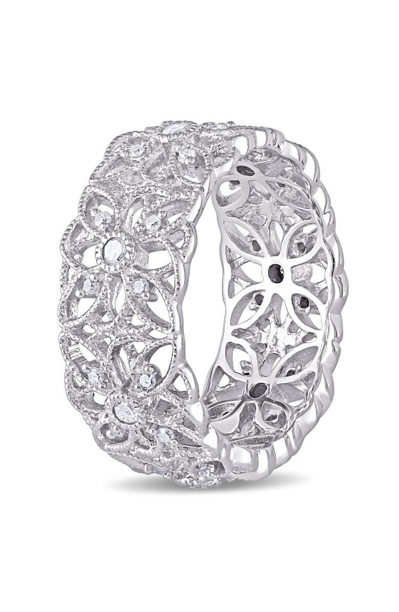 Julianna B. Diamond Vintage Filigree Ring, Alternate, color, Sterling Silver