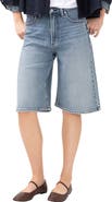Silver Jeans Co. Be Easy High Waist Long Denim Shorts