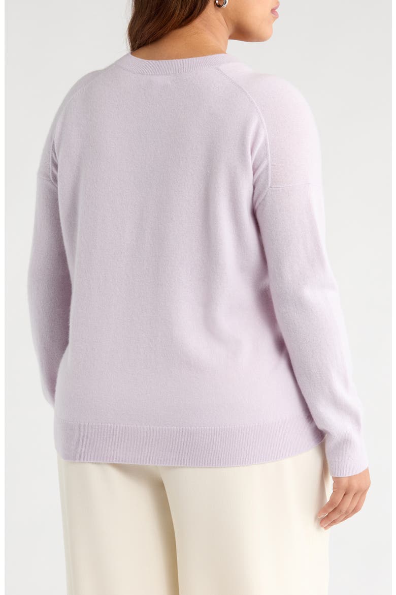 Cashmere V-Neck Sweater, Alternate, color, PURPLE EVENING