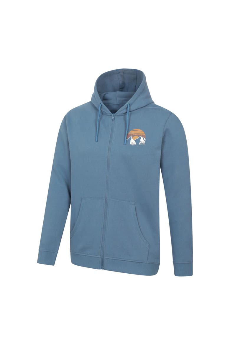 Circle Mountain Drawcord Full Zip Hoodie, Alternate, color, Light Blue
