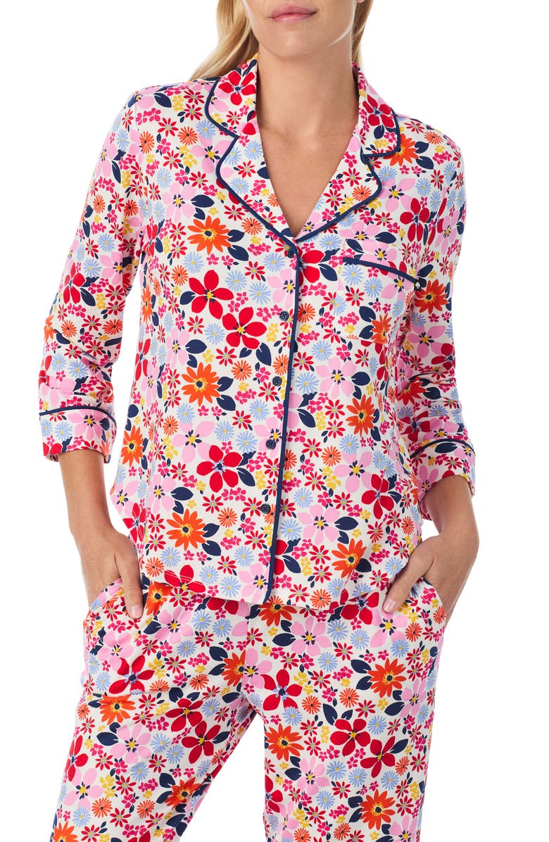 Kate Spade New York print pajamas, Alternate, color, White/ Print