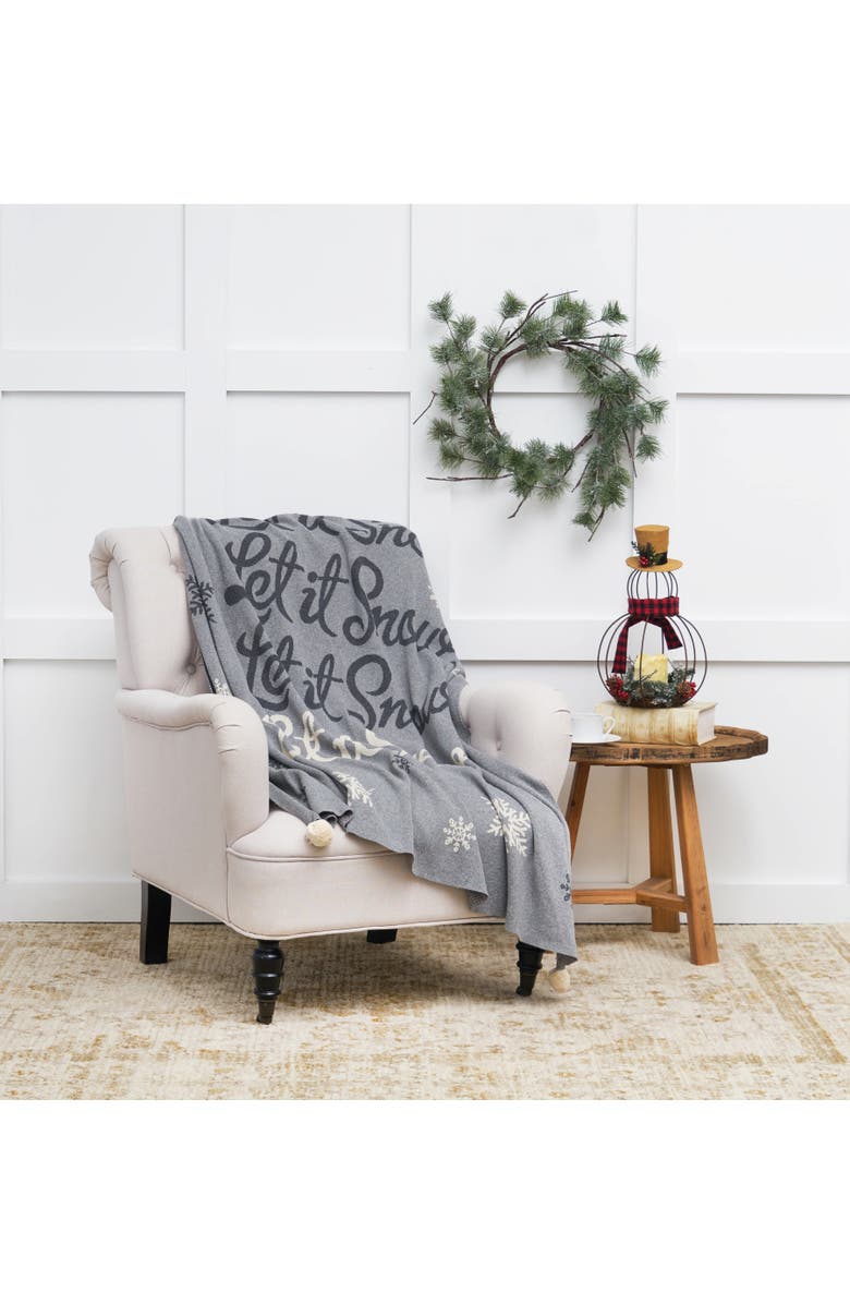 C&F Home Let it Snow Throw, Alternate, color, Gray