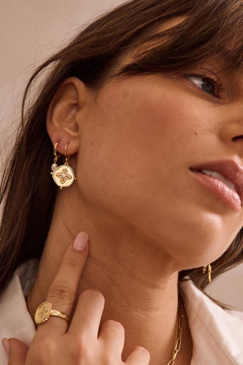 Sahara Small Earrings, Alternate, color, Yellow Gold
