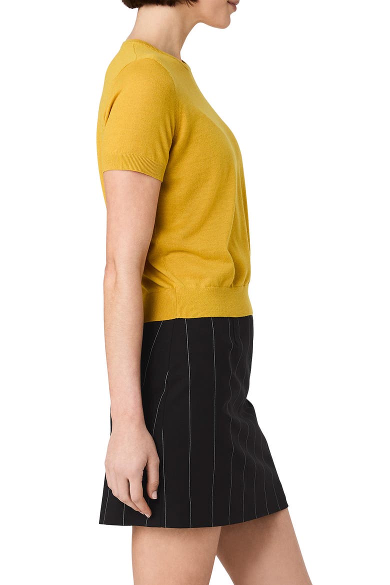 Nola Short Sleeve Sweater, Alternate, color, DEEP MARIGOLD