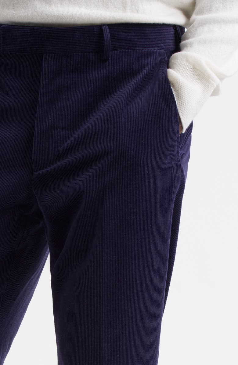ZEGNA Cashco Corduroy Dress Pants, Alternate, color, Navy