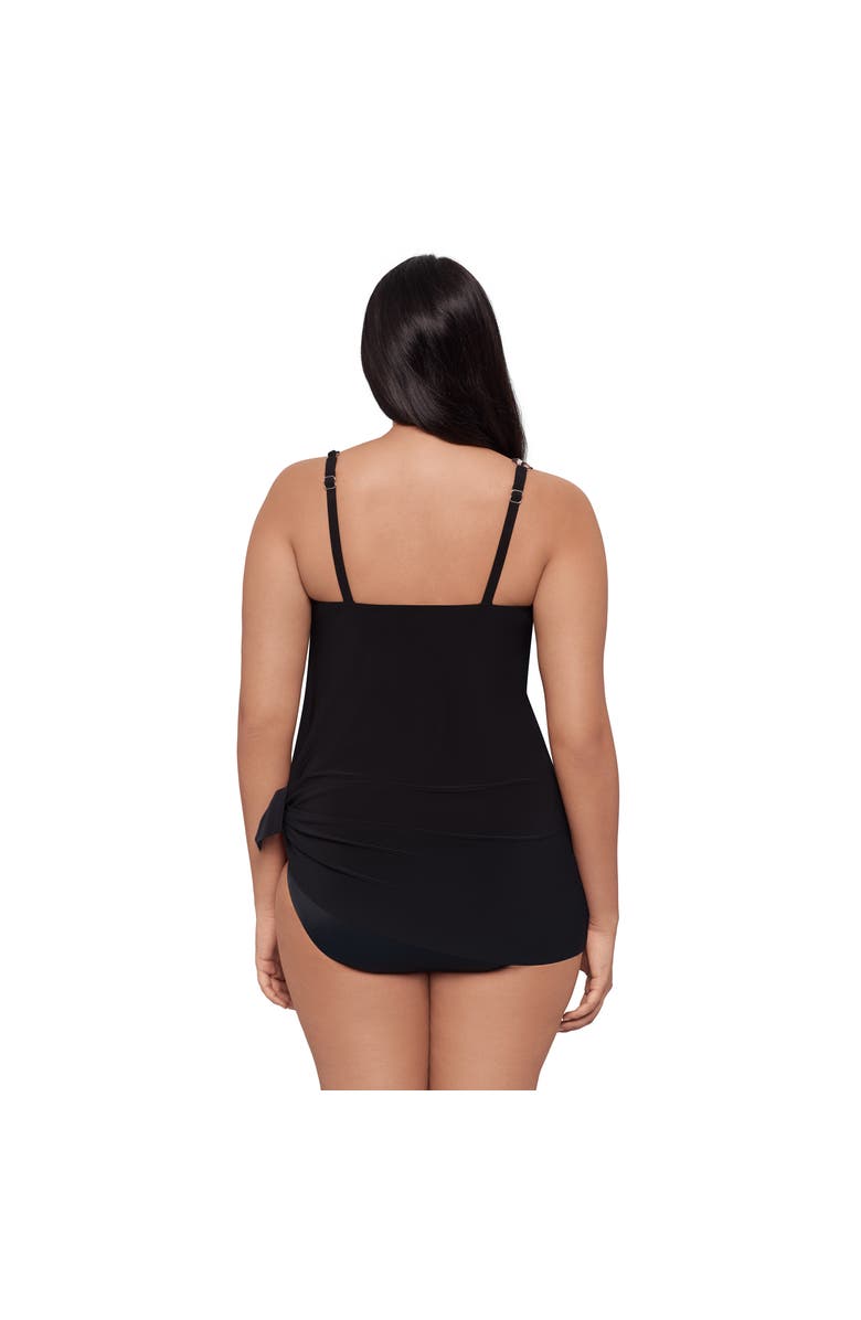 Trimshaper Brianna Adjustable Side-Tie Coverage Plus Size Swimdress, Alternate, color, Leopard In The Mist Ombre