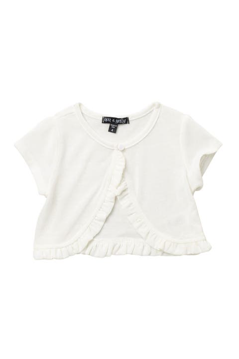 Ruffle Edge Cardigan Sweater (Little Girls)