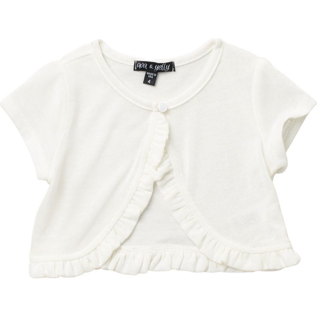 Ava & Yelly Ruffle Edge Cardigan Sweater