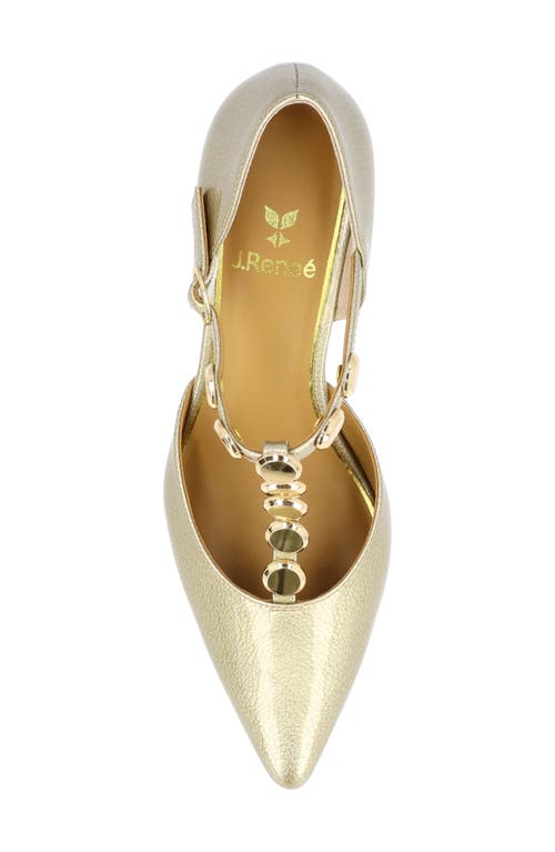 J. Reneé Mayven Pointed Toe Pump In Gold