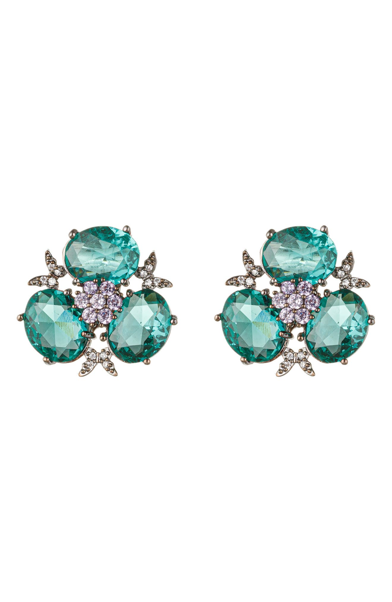 EYE CANDY LOS ANGELES Willow Cubic Zirconia Cluster Butterfly Stud Earrings