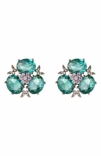 Willow Cubic Zirconia Cluster Butterfly Stud Earrings
