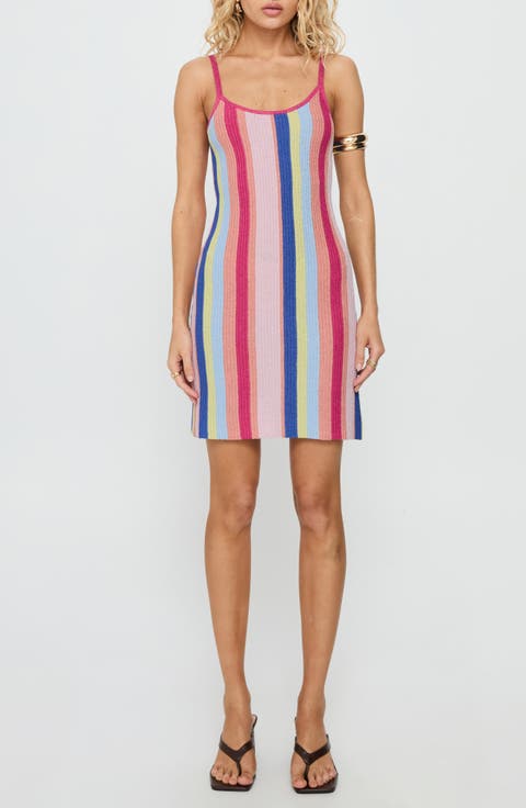 Yazmine Stripe Knit Minidress