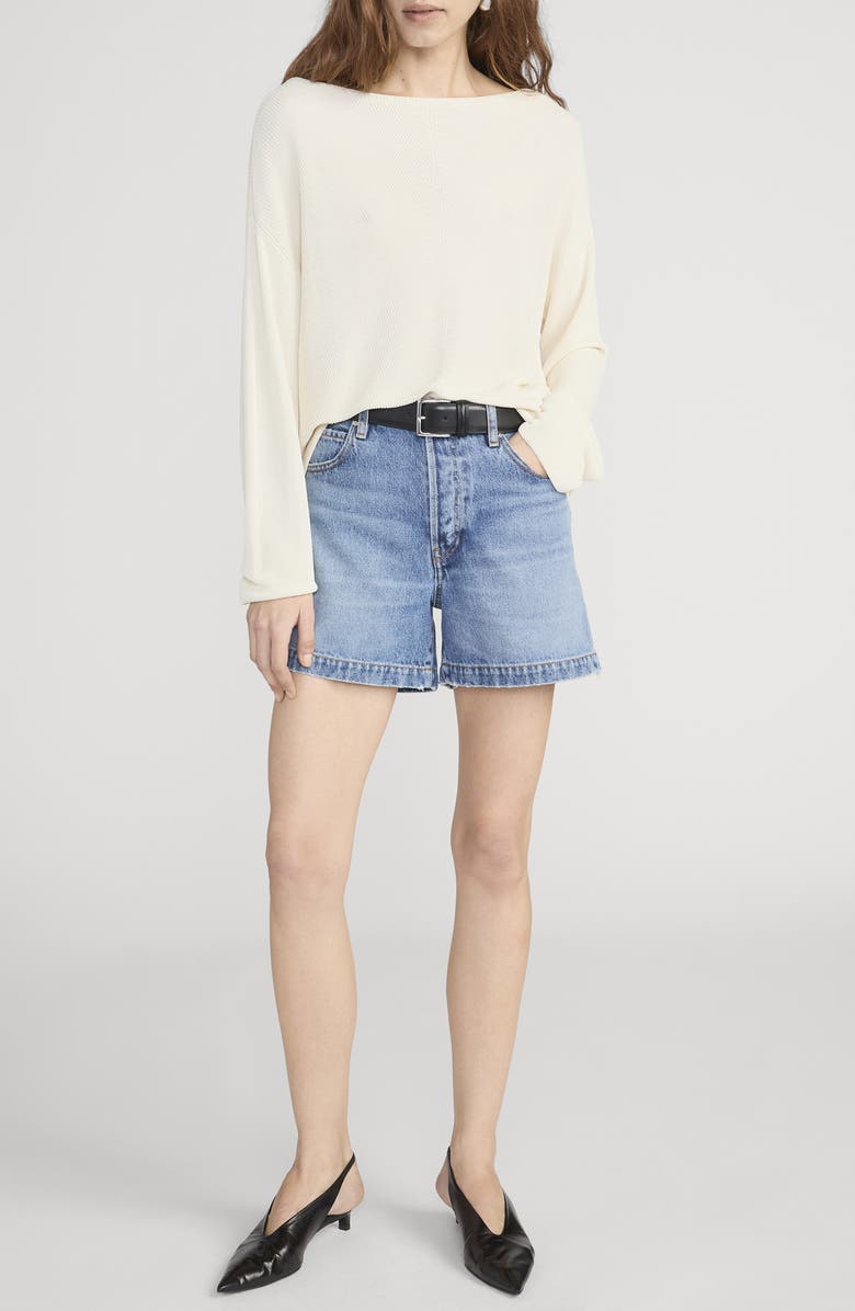 FRAME The Everyday High Waist Denim Shorts, Alternate, color, Tempo