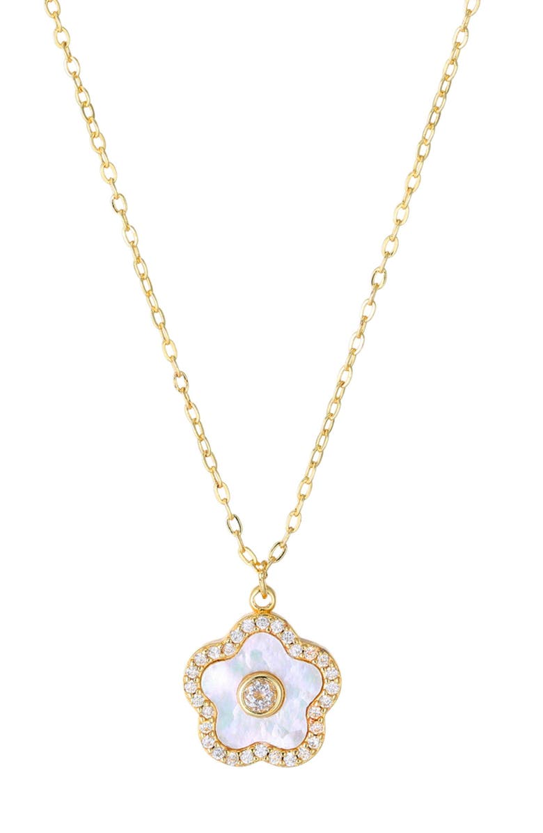 Adornia Floral Mother-of-Pearl Pendant Necklace, Main, color,