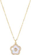 Adornia Floral Mother-of-Pearl Pendant Necklace