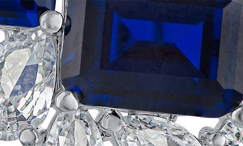 Cz By Kenneth Jay Lane Mixed Cubic Zirconia Cluster Stud Earrings In Blue/silver