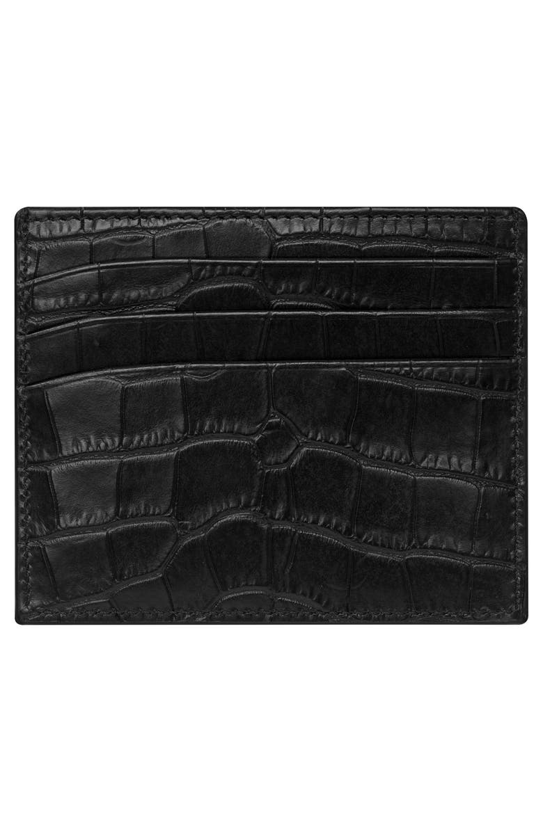 Montblanc Meisterstuck Croc Embossed Leather Wallet, Alternate, color,