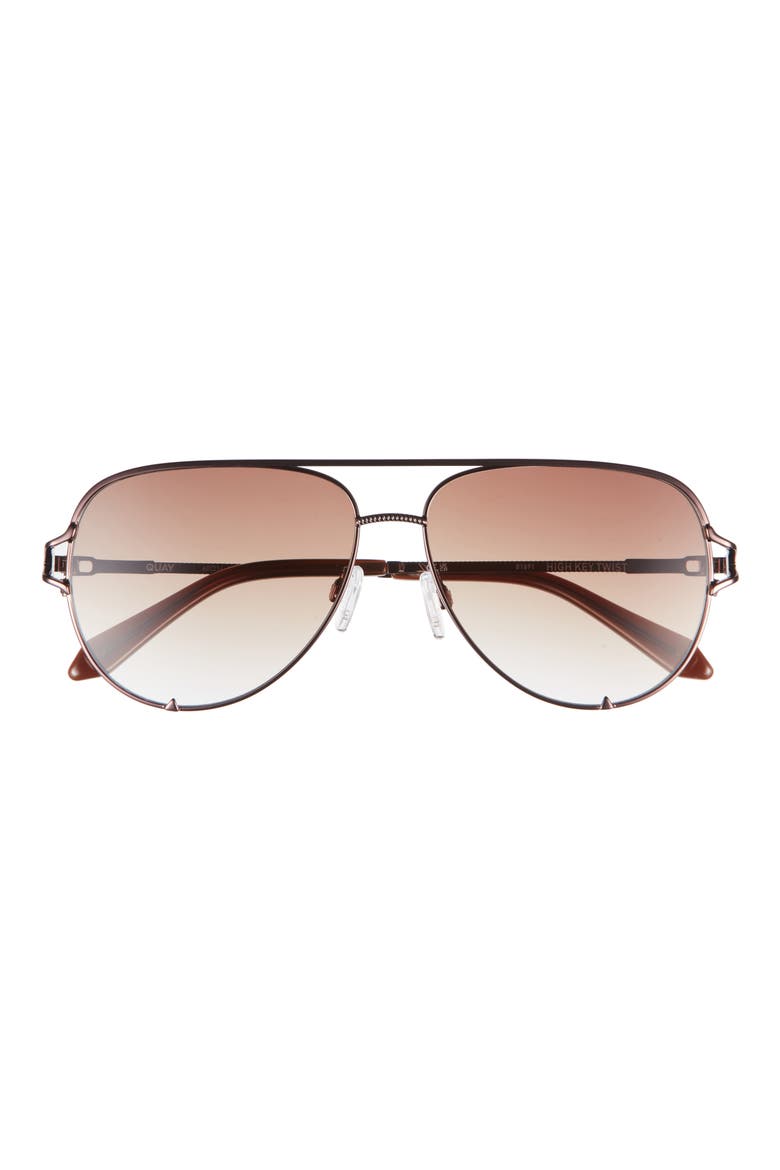 High Key Twist 60mm Gradient Aviator Sunglasses, Main, color, CHOCOLATE/ SEPIA