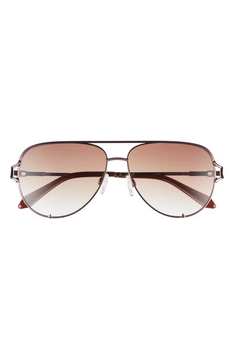High Key Twist 60mm Gradient Aviator Sunglasses