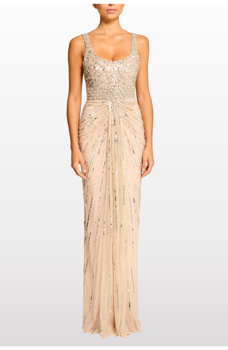 Jenny Packham Elixir Sequin-Embellished Maxi Dress, Alternate, color, Morganite