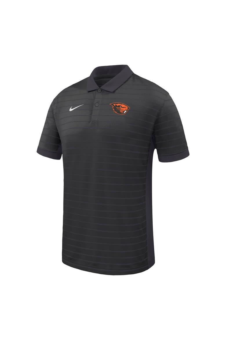 Men's Nike Black Oregon State Beavers Victory Stripe Dri-FIT Polo, Alternate, color, Black
